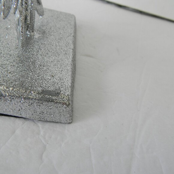 14.5" Faceted Jewel Tree with Glittered Base by Valerie PARR HILL SILVER - Picture 3 of 5